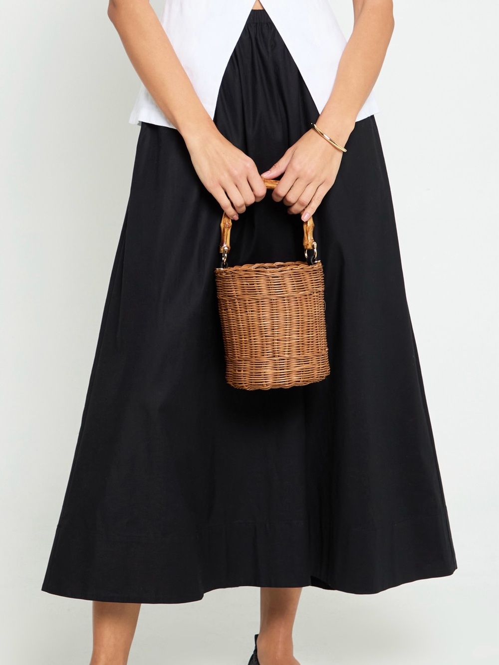 Few Moda Caara Astrid Maxi Skirt Black A-Line Midi Skirt - Classic Skirt